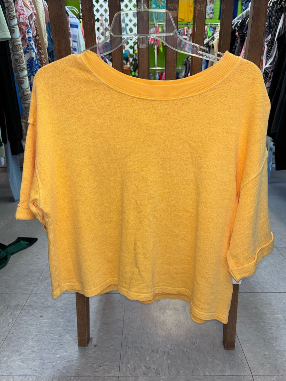 Old Navy Sunny Yellow Cropped Sweatshirt